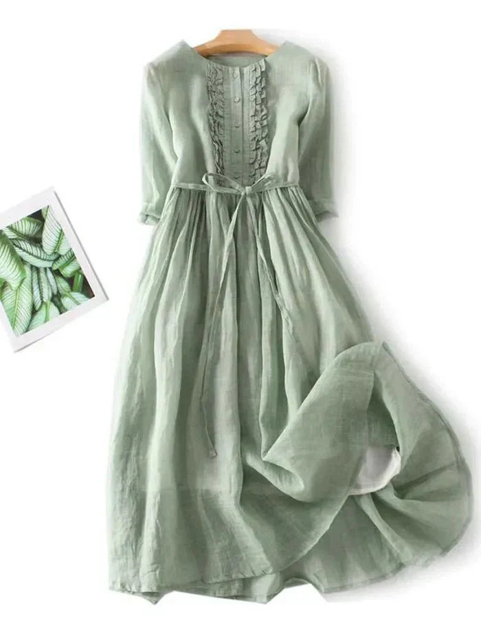 Elegante Leinenkleid für Damen