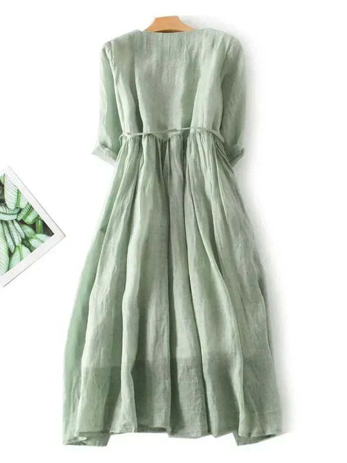 Elegante Leinenkleid für Damen